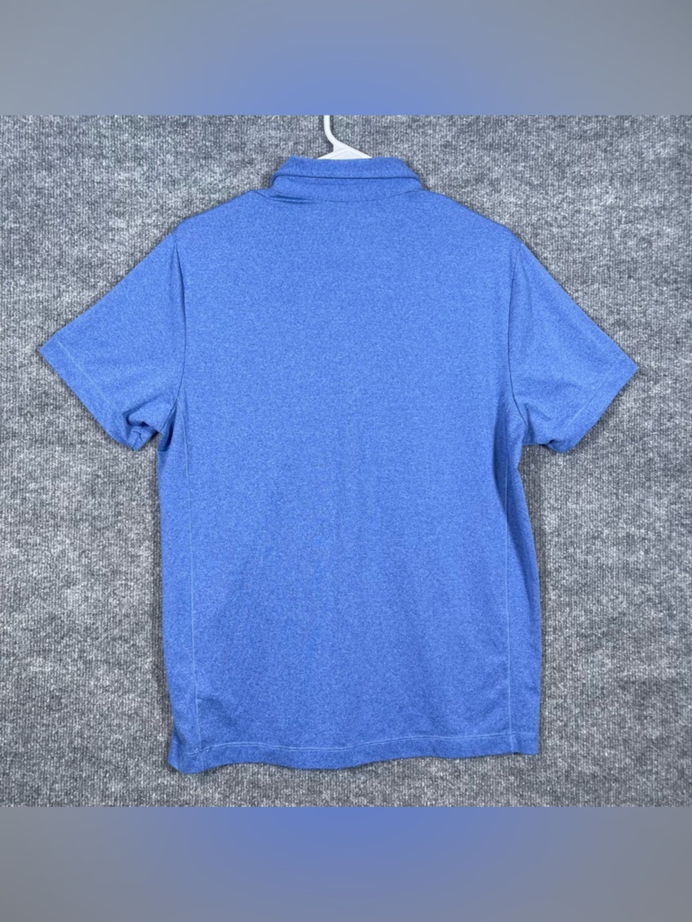 Untuckit Mens Medium Blue Short Sleeve Stretch Polo Preppy Casual Shirt - Picture 2 of 9